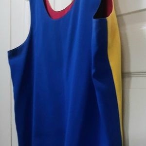 4 way multi colored sleeveless dress top
